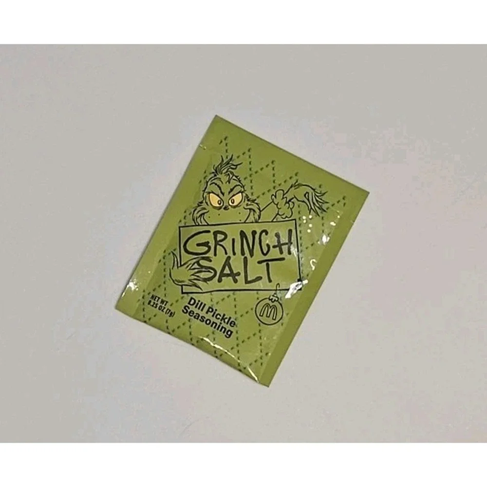 McDonald's Grinch Salt Dill Pickle Seasoning‎ And Shaker Bag